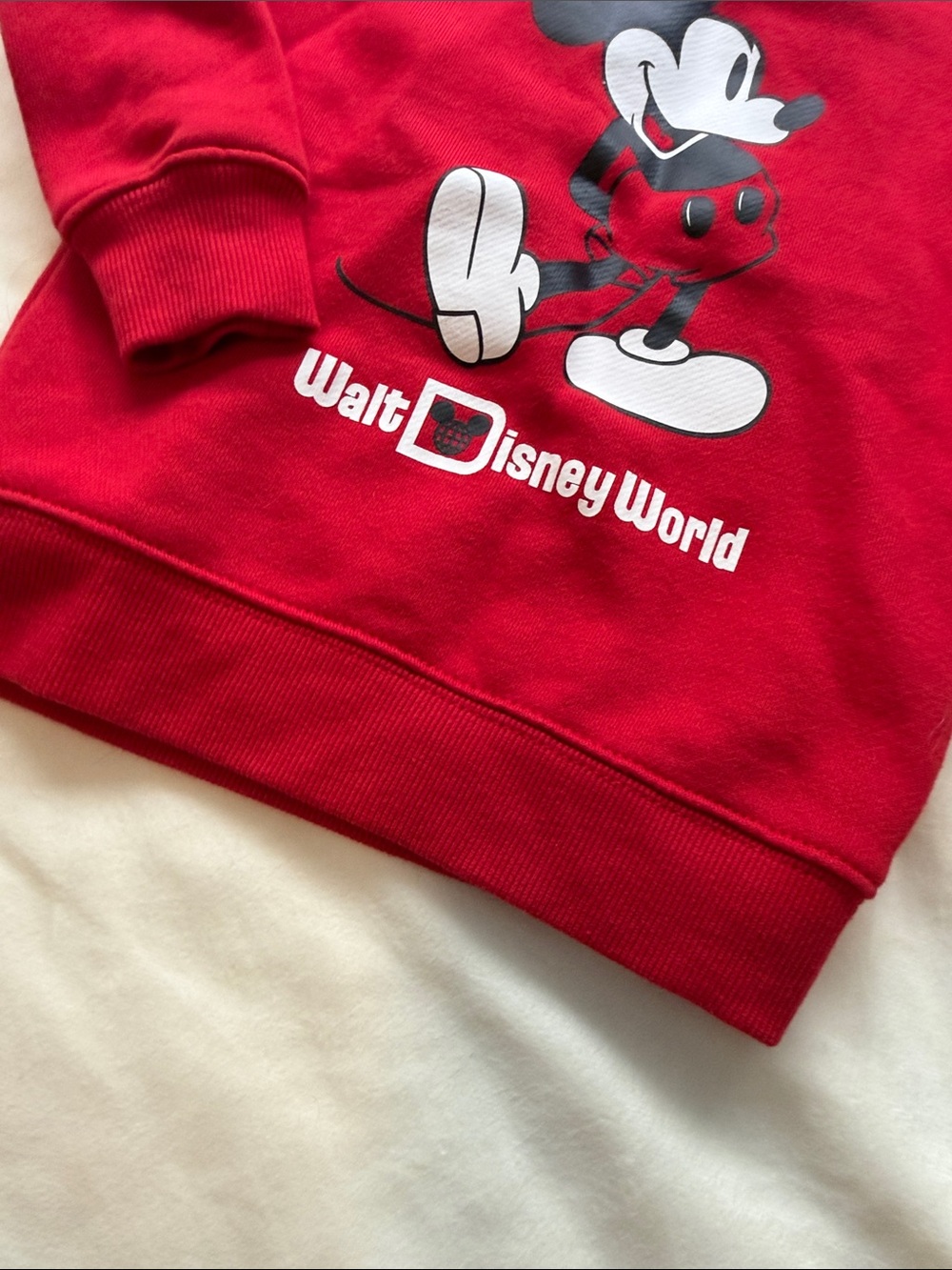 Disney Red Mickey Mouse Walt Disney World Crewneck Sweatshirt - Picture 5 of 5